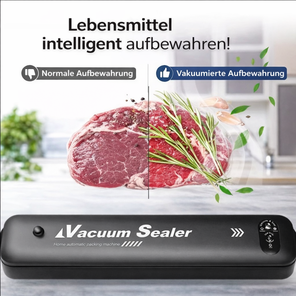Profi Vakuumierer – Frische länger genießen + 100 Gratisbeutel